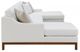 ACME Furniture Valiant 3-Piece Ivory Sectional Sofa with 4 Pillows-4