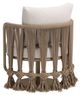 Zuo® Modern Uzel Brown/White Aluminum Fabric Outdoor Accent Chair-4