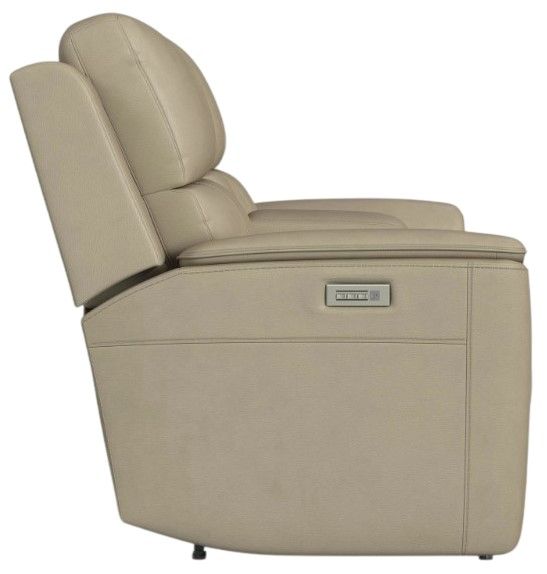 Flexsteel® Henry Beige Power Reclining Loveseat with Console and Power Headrests-3