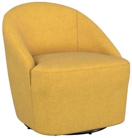 Coaster®  Leon Black/Mustard Yellow Swivel Chair -0