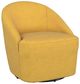 Coaster® Leon Black/Mustard Yellow Swivel Chair -0