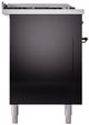 Ilve® Nostalgie II Series 60" Glossy Black Pro Style Dual Fuel Range-2