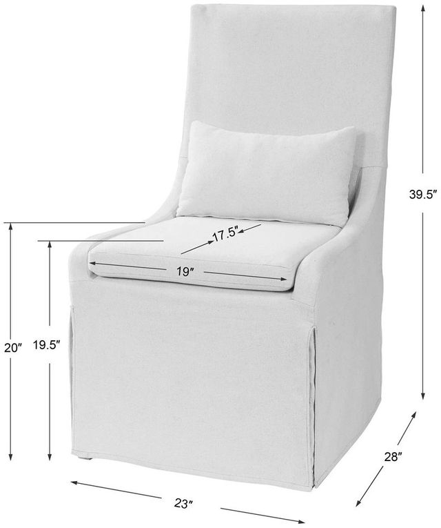 Uttermost® Coley Linen Armless Chair-2