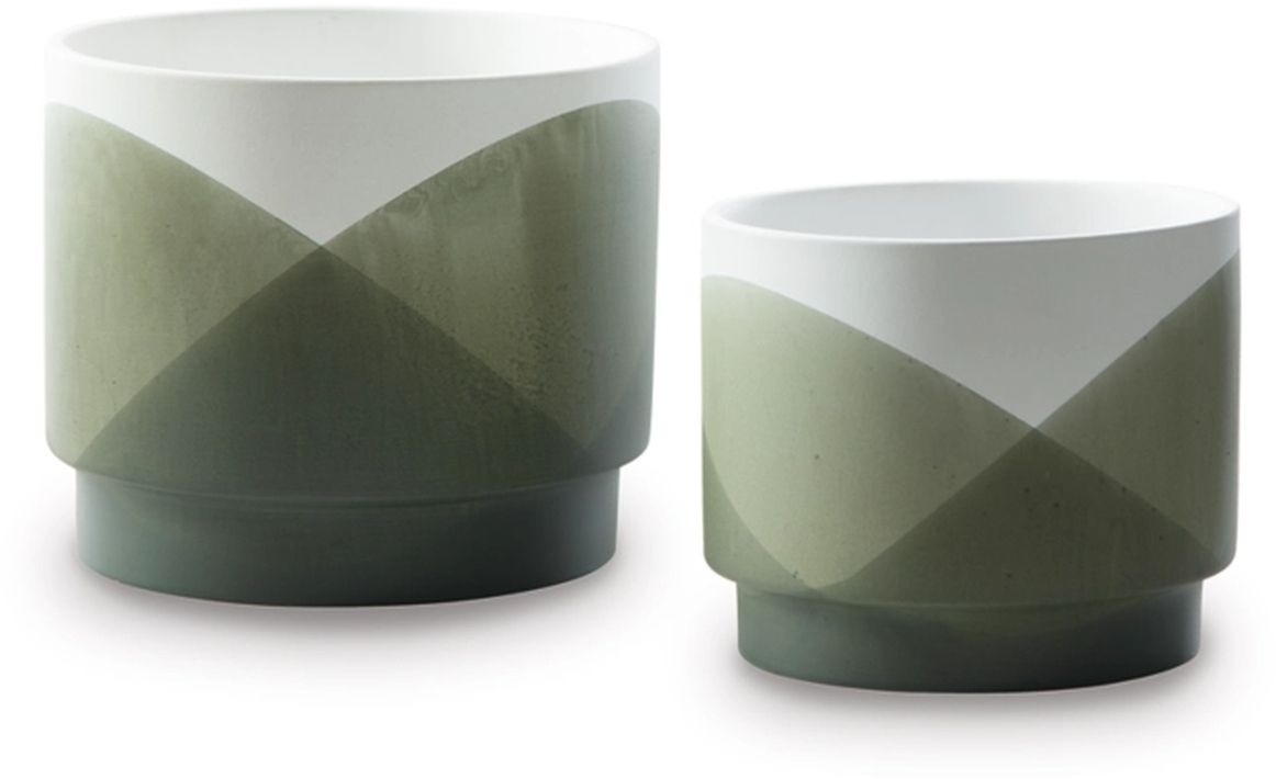 Signature Design by Ashley® Ardenridge 2-Piece Green/White Planters