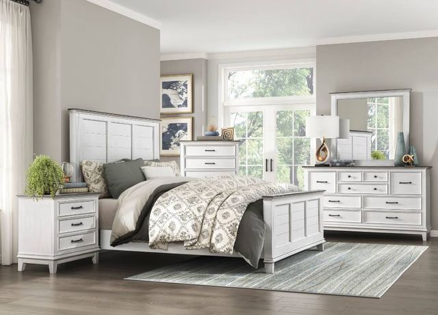 Homelegance® Chesterton Antique White California King Panel Bed-1