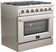 FORNO® Galiano 36" Stainless Steel Pro Style Gas Range-1