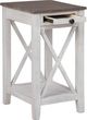 Signature Design by Ashley® Adalane Brown Top Accent Table with White Base-3