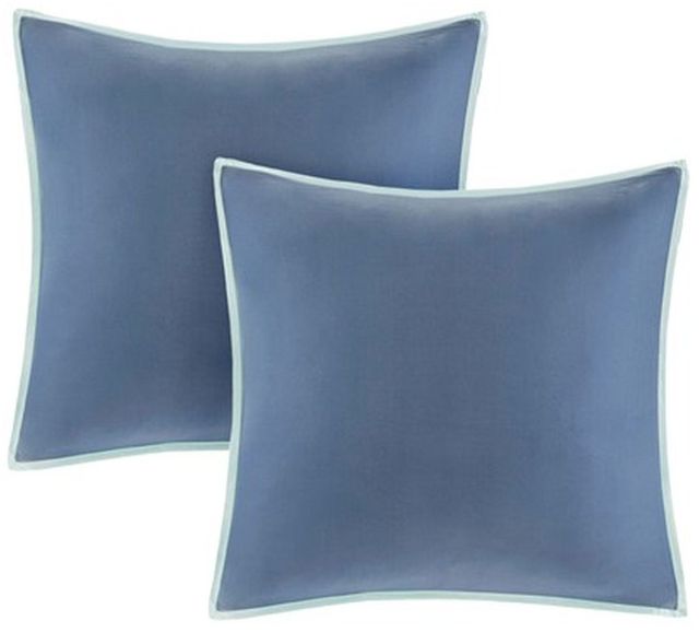 Olliix by Madison Park Blue Queen Isla 8 Piece Cotton Printed Reversible Comforter Set-1
