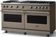 Viking® 5 Series 60" Nantucket Pro Style Gas (LP) Range with Brushed Brass Trim-2