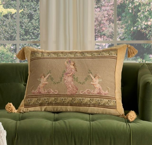 Nourison Home™ Mina Victory Vintage Pillow Taupe 19"x25" Throw Pillow-3