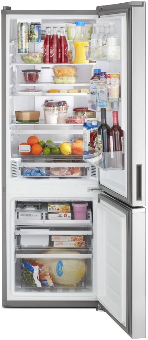 Whirlpool® 24" 12.9 Cu. Ft. Fingerprint-Resistant Stainless Bottom Freezer Refrigerator-2
