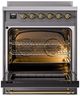 Ilve® Nostalgie II Series 30" Matte Graphite Pro Style Induction Range-1