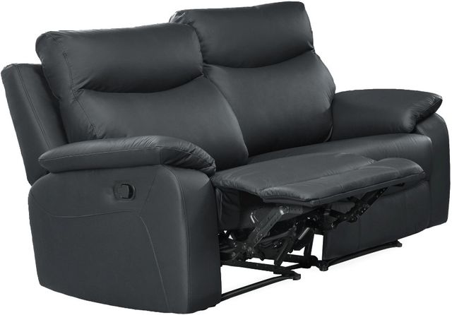 Mazin Furniture Wembley 2-Piece Black Modular Reclining Loveseat-2