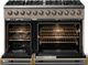 Viking® 5 Series 48" Nantucket Pro Style Dual Fuel (NG) Range with Brushed Brass Trim-1