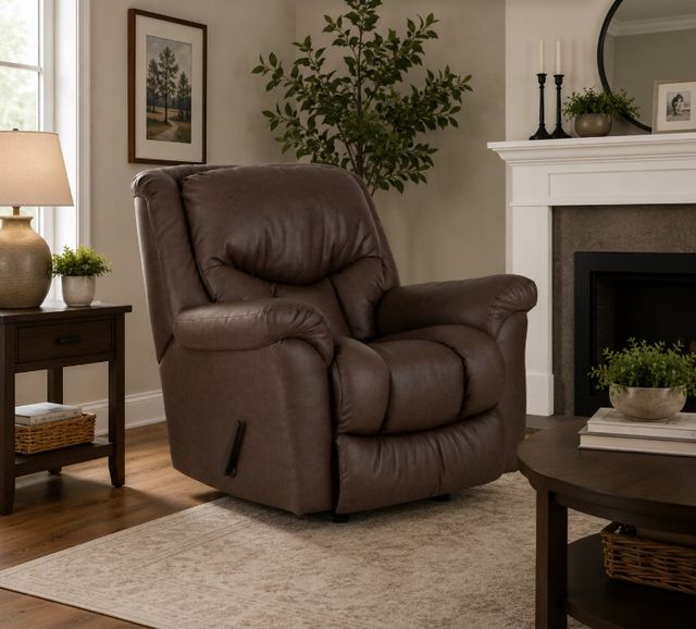 HomeStretch Touchdown Chocolate Manual Recliner-1