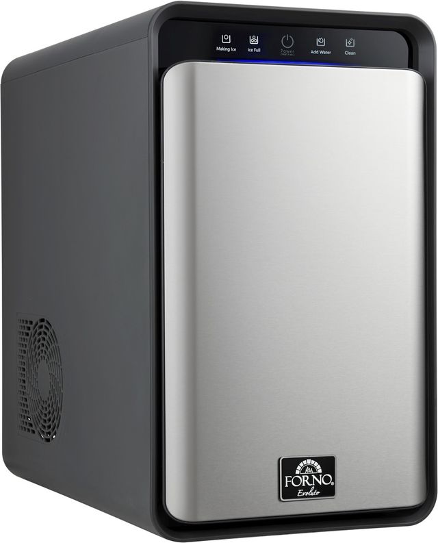 FORNO®  Sferico Evoluto 11" 5.6 lb. Silver Ice Maker-2