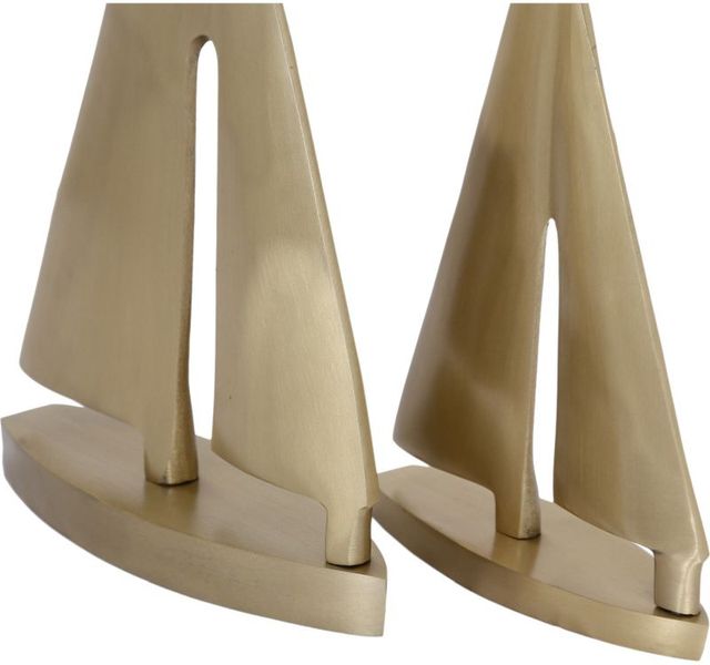 Renwil® Fable Set of 2 Gold Sail Boats Statues-2