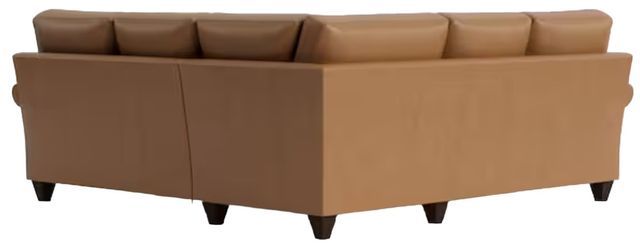 Bassett® Furniture Customizable Benchmade Premier 2-Piece Leather Roll Arm L-Shaped Sectional-2
