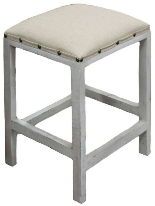 Million Dollar Rustic Cream Pad/Nero White Southgate Pub Stool-0