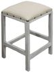 Million Dollar Rustic Cream Pad/Nero White Southgate Pub Stool-0