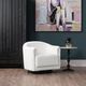 Crestview Collection Kara White Swivel Accent Chair-1