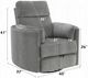 ACME Furniture Sagen Charcoal Manual Swivel Glider Recliner -2