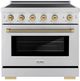 ZLINE Autograph Edition Paramount 36" Stainless Steel Pro Style Induction Range with Champagne Bronze Helix Handle & Accents-0