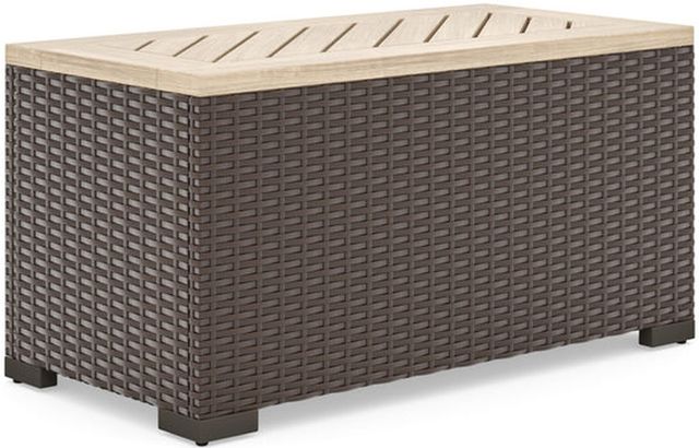 homestyles® Palm Springs 3-Piece Brown Outdoor Chair Pair and Storage Table-2