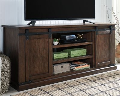 Signature Design by Ashley® Budmore Rustic Brown Extra Large TV Stand-3