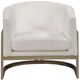 Bassett Mirror Neve Brushed Gold/Ivory Accent Chair-1