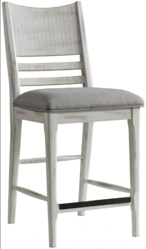 Intercon Modern Rustic Gray/Weathered White Panel Back Stool-0