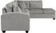 Homelegance® Emilio 3-Piece Gray L-Shape Sectional with Ottoman-4