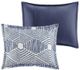 Olliix by INK+IVY Navy Full/Queen Ellipse Cotton Jacquard Duvet Cover Set-4