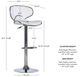 Powell® Beldon White Adjustable Bar Stool-2
