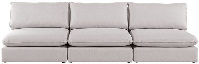 Meridian Furniture Mackenzie Beige 120" Linen Fabric Armless Modular Sofa-1