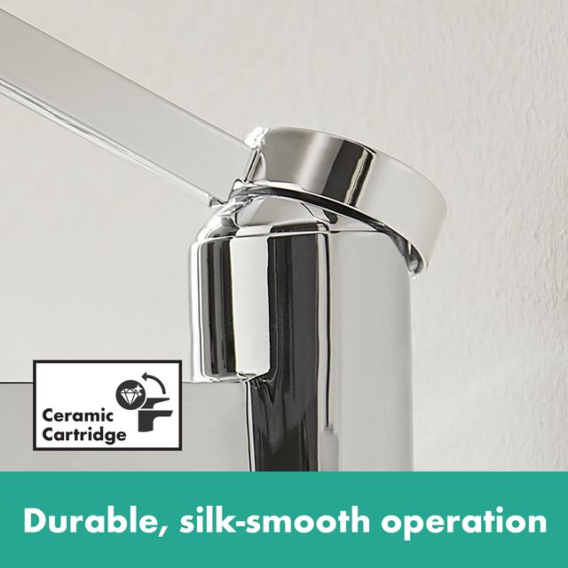 Hansgrohe Finoris Brushed Nickel Single-Hole Faucet 110 with Pop-Up Drain-2