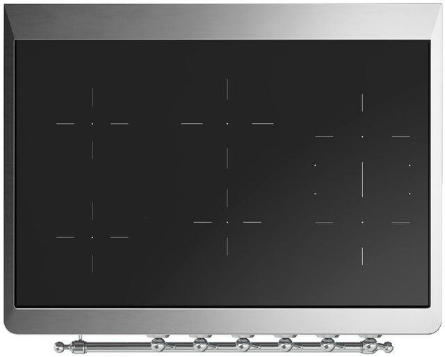 Ilve® Majestic III 36" Stainless Steel Pro Style Induction Range with Triple Glass Door and Chrome Trim-2
