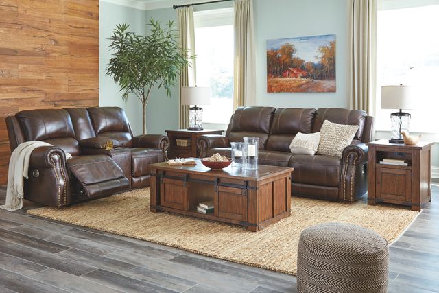 Signature Design by Ashley® Buncrana Chocolate Power Reclining Loveseat-8