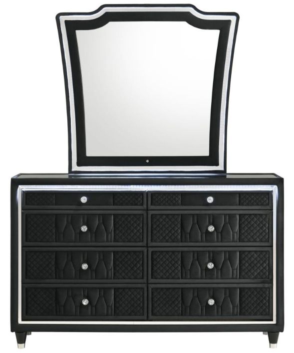 Coaster®  Lorient Black Dresser and Mirror-3