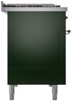 Ilve® Nostalgie II Series 48" Emerald Green Pro Style Dual Fuel Range-1