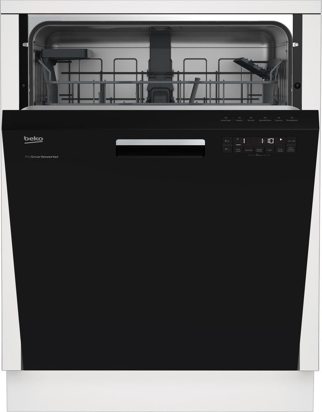 Beko 24" Black Front Control Built In Dishwasher-1