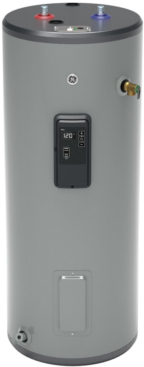 GE® 30 Gallon Diamond Gray Smart Tall Electric Water Heater-0