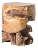 Four Hands Aged Natural Wooden Outdoor Garden Stool-1