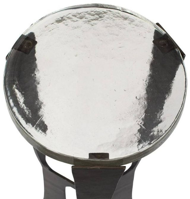 Uttermost® Renaud Glass Top Drink Table with Dark Bronze Base-4