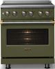 Viking® 5 Series 30" Martini Pro Style Electric Range with Brushed Brass Trim-4