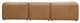 Moe's Home Collection Form Lounge 4-Piece Sonoran Tan L-Shaped Modular Leather Sectional and Ottoman-3