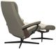 Stressless® by Ekornes® Customizable View Medium Manual Recliner and Ottoman with Cross Base-2