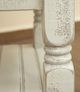 International Furniture Direct Stone Weathered Gray End Table with Ivory Antiqued Base-5
