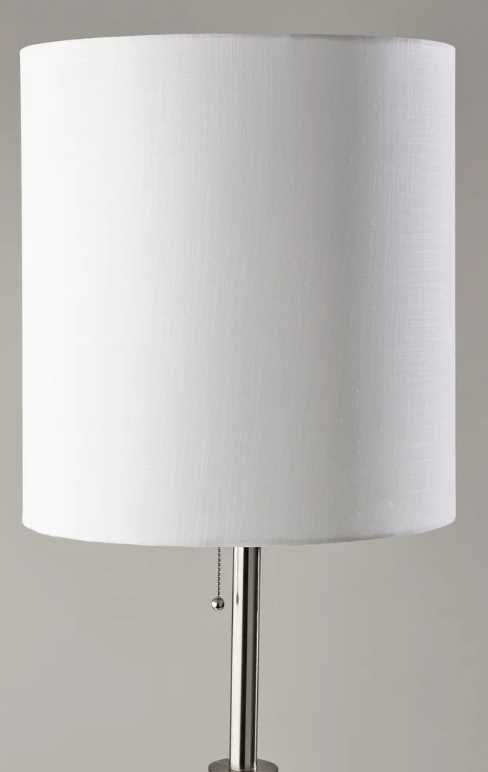 Adesso® Vanessa Brushed Steel Floor Lamp-1