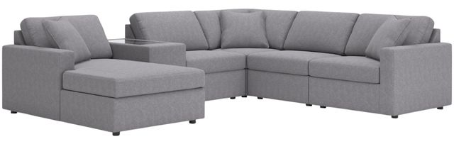 Signature Design by Ashley® Modmax 6-Piece Granite Left-Arm Facing Sectional and Chaise with Console-0
